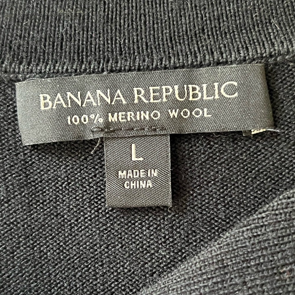 Banana Republic Classic Black Wool Sweater - Picture 3 of 4